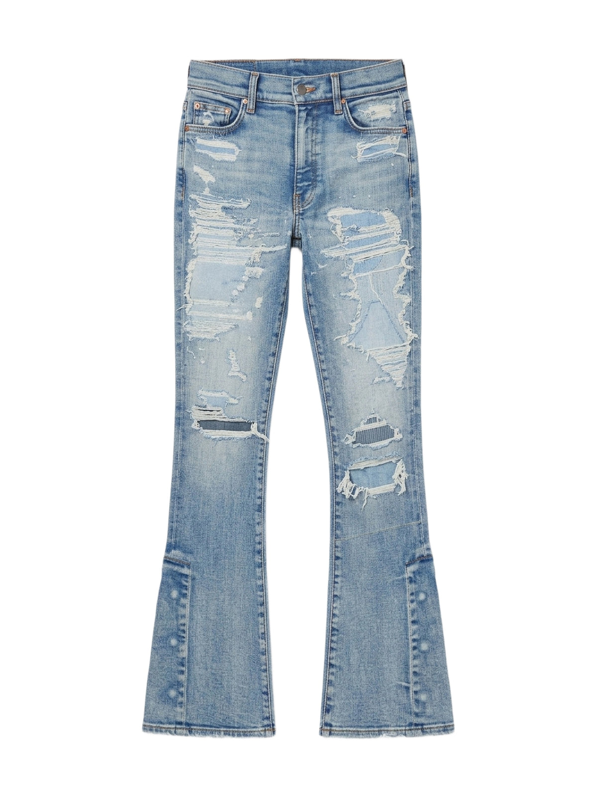 DISTRESSED KICK FLARE