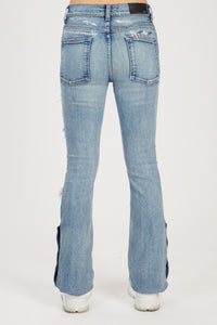 DISTRESSED KICK FLARE
