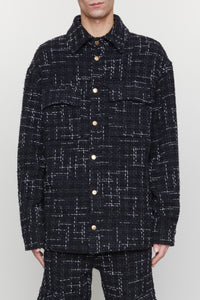 FLECK TWEED PADDED OVERSHIRT