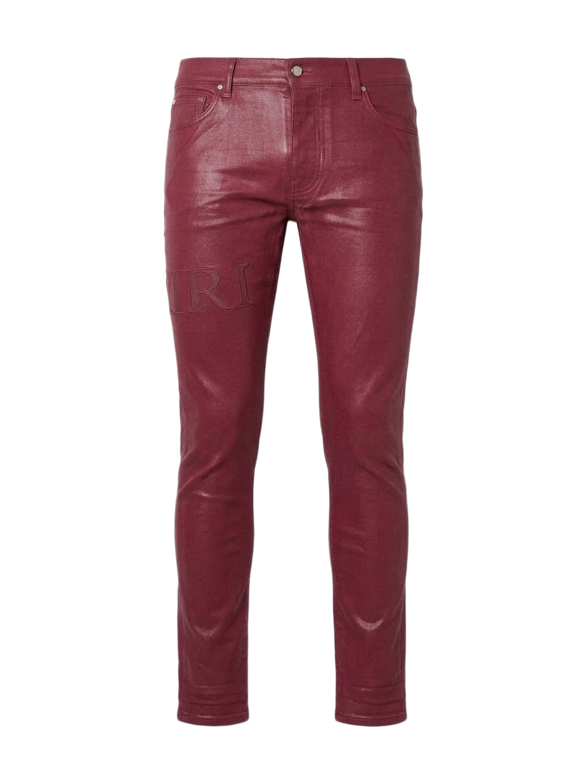 SERIF LOGO WAX SKINNY JEAN