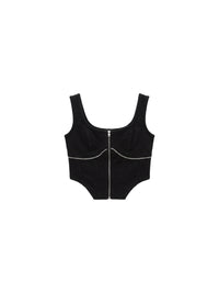 CRYSTAL TRIMMED CORSET TOP