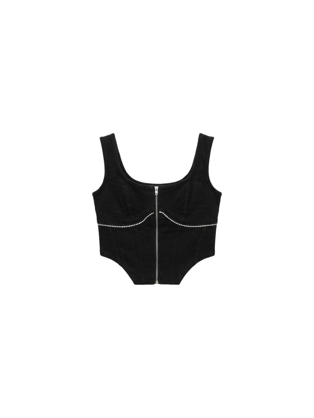 CRYSTAL TRIMMED CORSET TOP
