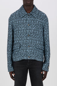 BOUCLE BUTTON UP BLOUSON