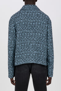 BOUCLE BUTTON UP BLOUSON