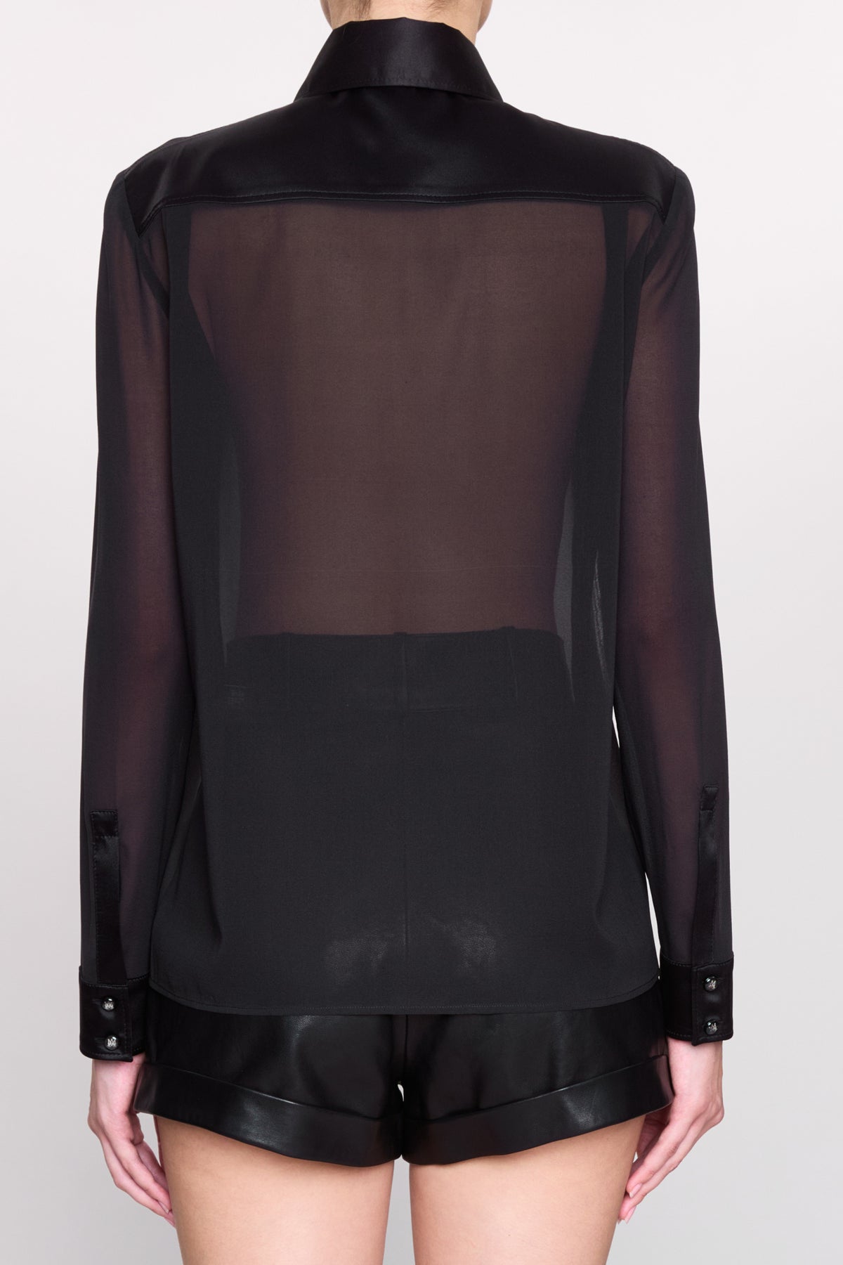 CHIFFON LONG SLEEVE SHIRT
