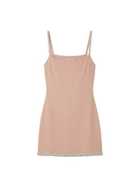CRYSTAL STRAPS MINI DRESS