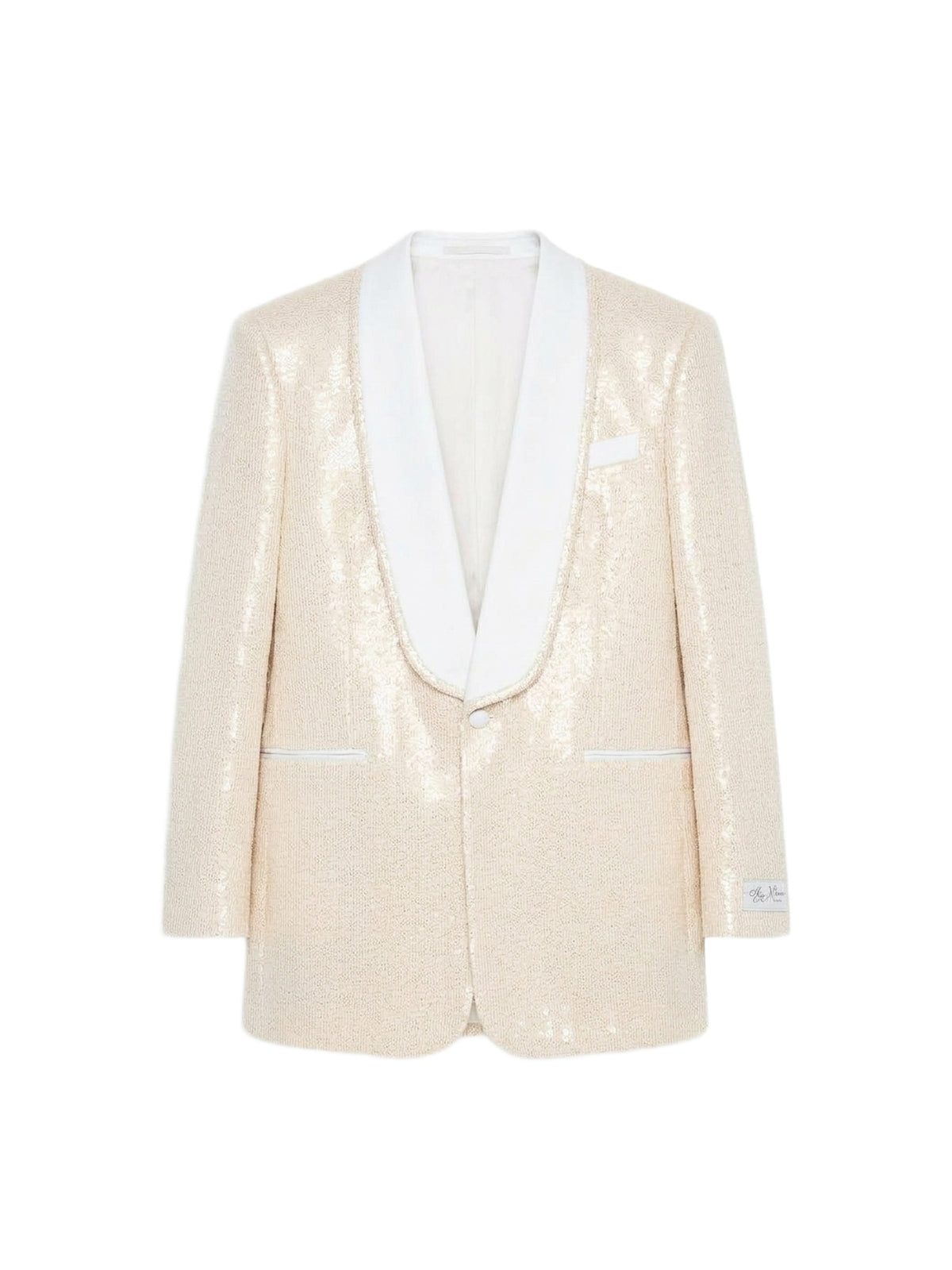 SEQUIN BOUCLE SHAWL BLAZER