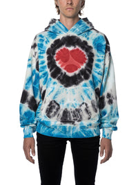 Hearts Tie Dye Oversize Hoodie