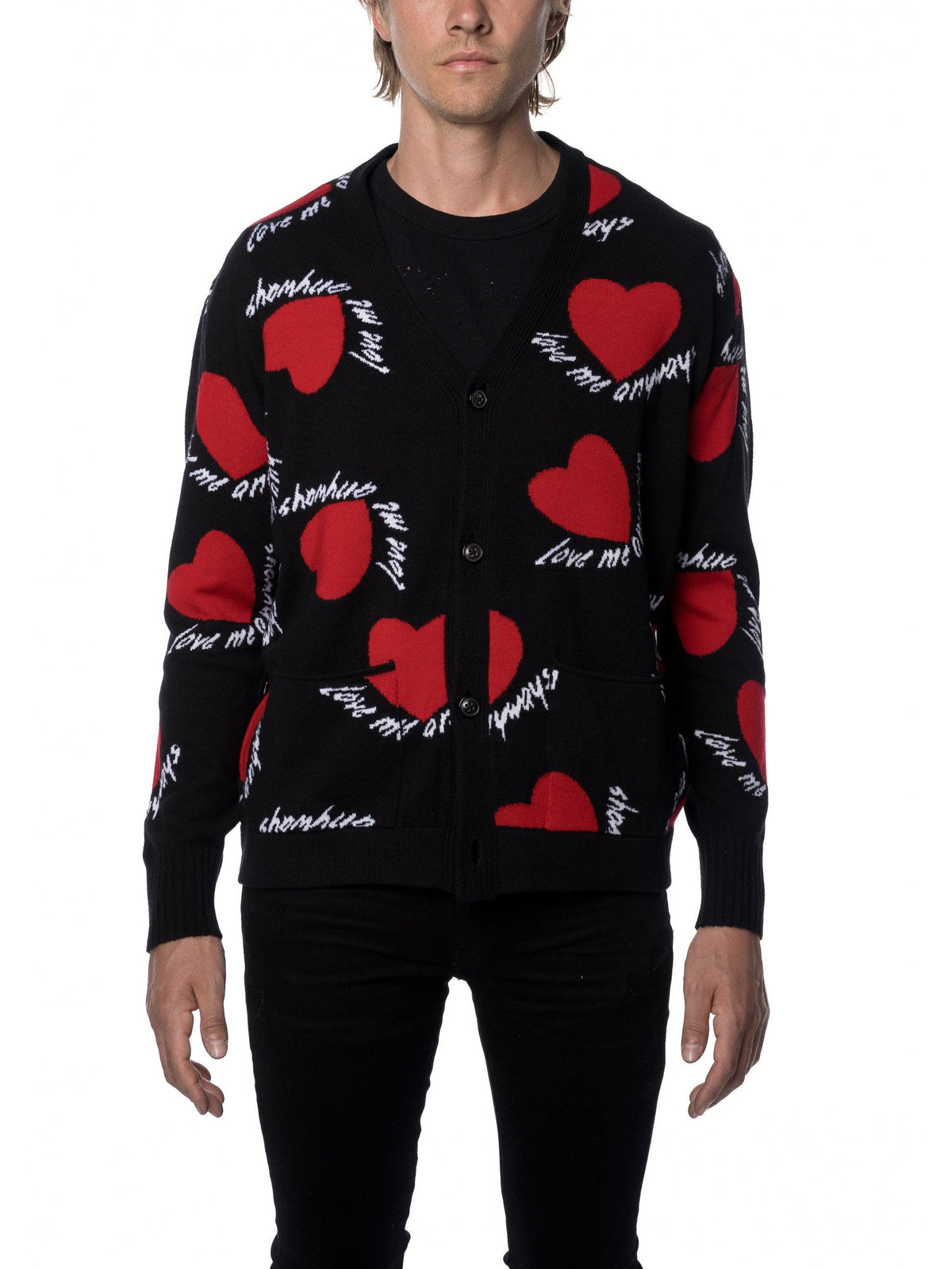 Hearts Intarsia Cardigan