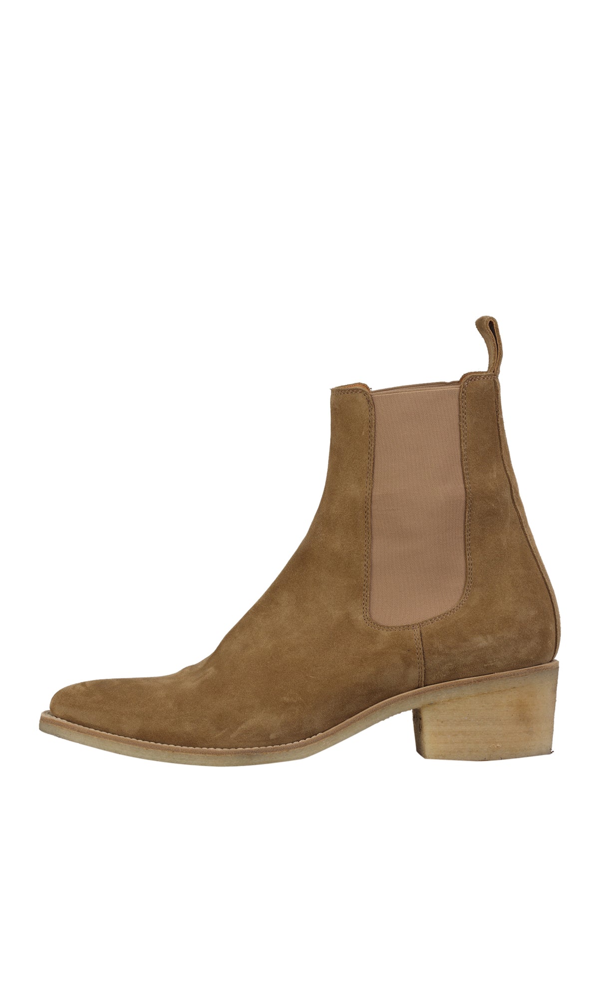 Crepe Pointy Toe Chelsea Boot