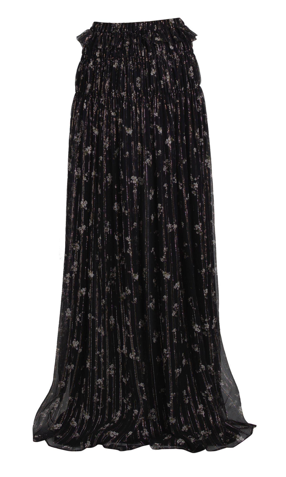 Floral Chiffon Maxi Skirt