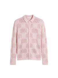 Checkered Knitted Polo Shirt