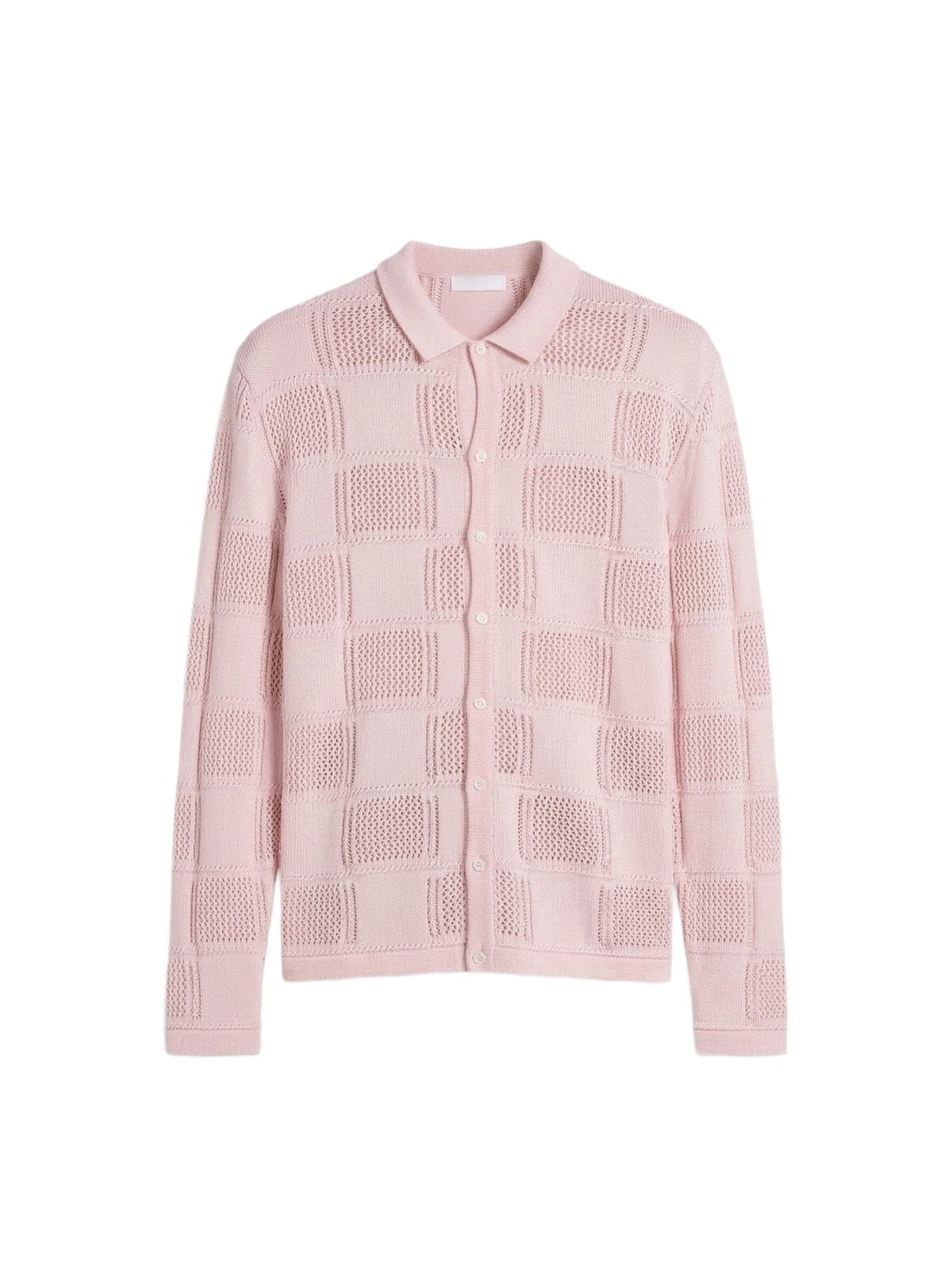 Checkered Knitted Polo Shirt