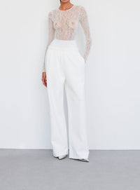 Semi Matte Track Pant - Off White