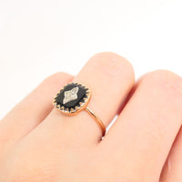 Bague en or jaune et or blanc sertie de diamant - Diamant