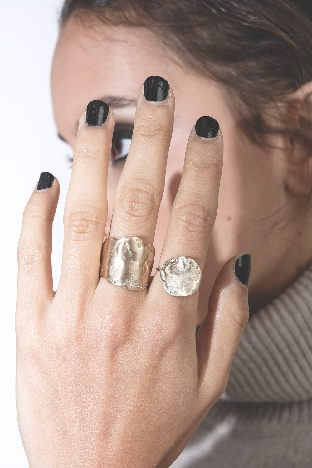 Bague en or jaune sertie de diamant - Diamant