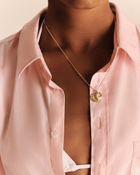 Collier Initiale N°1 en or jaune sertie de diamant - Diamant