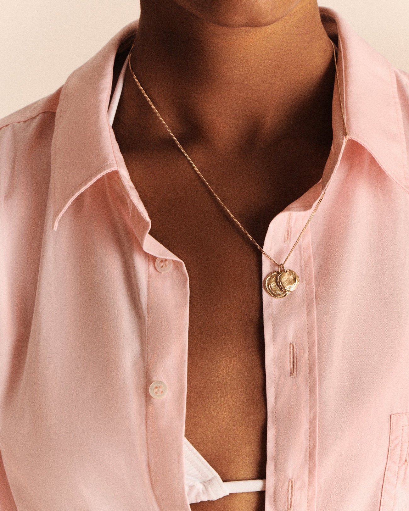 Collier Initiale N°1 en or jaune sertie de diamant - Diamant