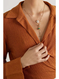Collier Germain en or jaune sertie de diamant - Diamant