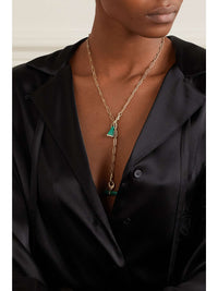Pendentif Vadim en or jaune - Malachite