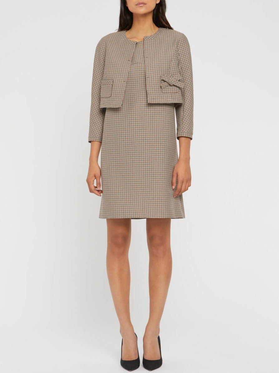 CARAMEL / MARINE VESTE