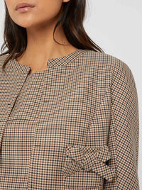 CARAMEL / MARINE VESTE