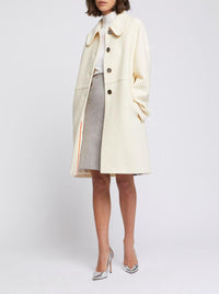 BLANC CASSE MANTEAU COL CLA