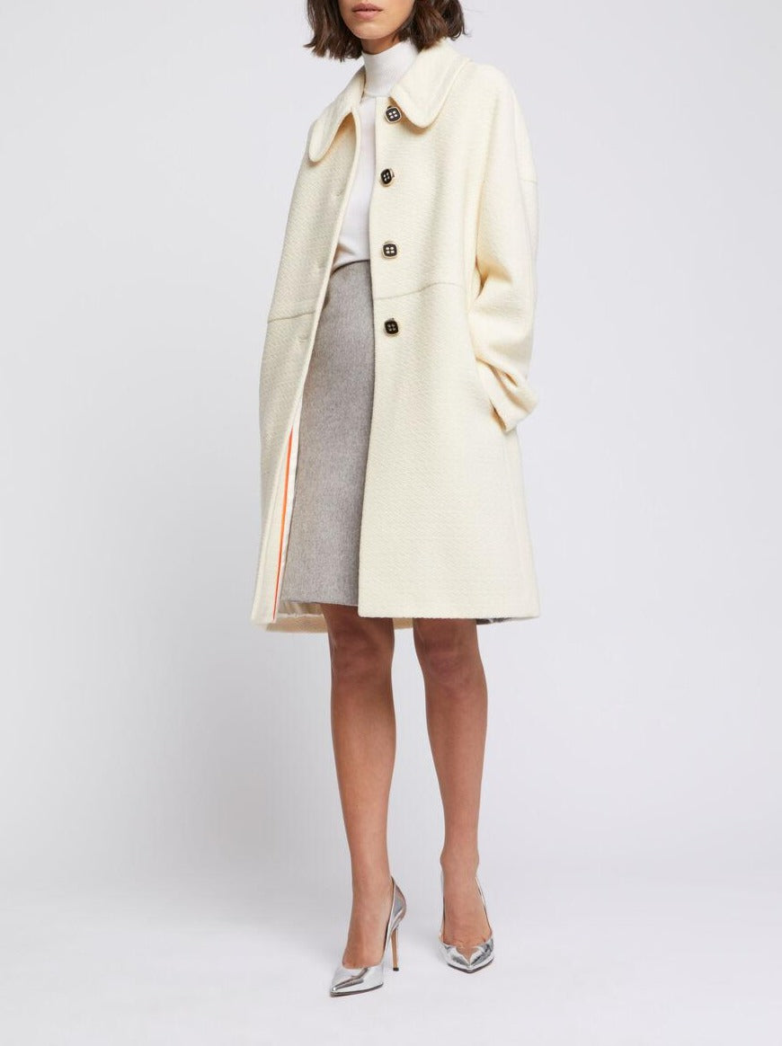 BLANC CASSE MANTEAU COL CLA