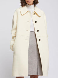 BLANC CASSE MANTEAU COL CLA