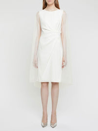 Short draped dress - Off-white