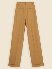 Brown / TAILORED CUFF TROUSERS