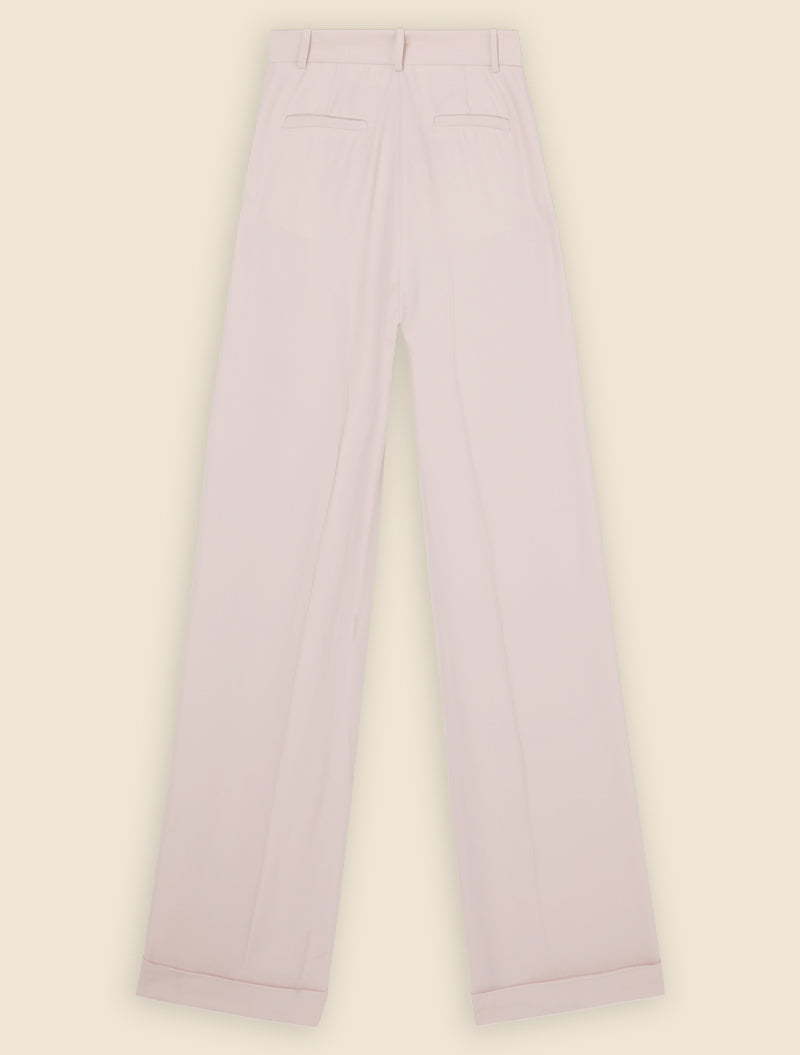 Pink / TAILORED CUFF TROUSERS