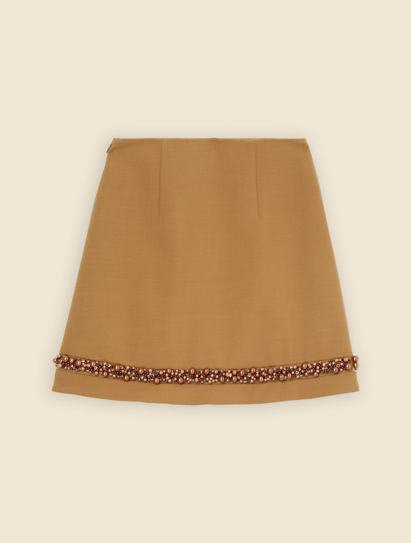 Brown / PEARL MINI SKIRT
