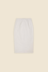 Stone / TUCK UP FITTED SKIRT