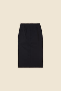 Black / TUCK UP FITTED SKIRT