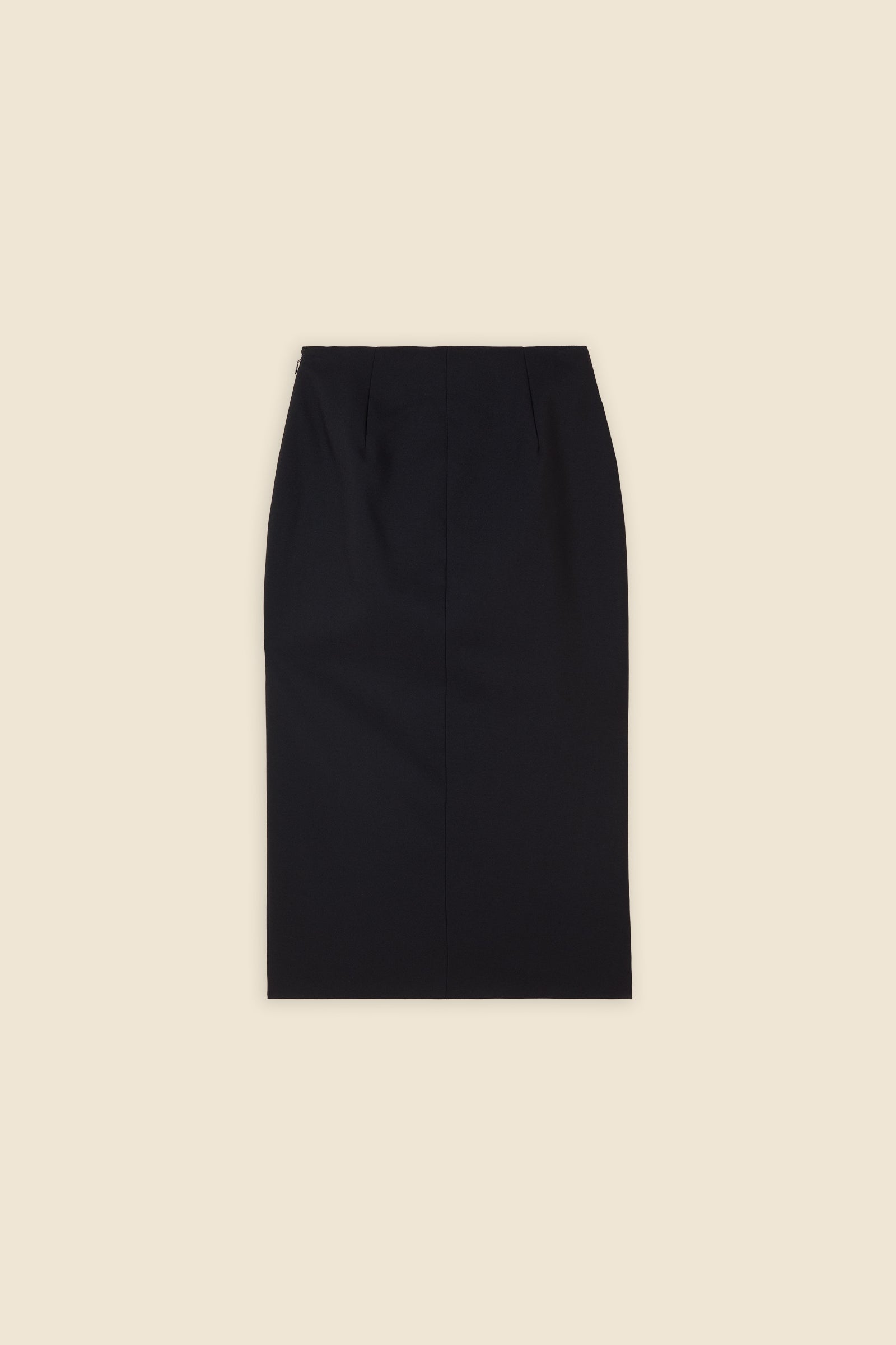 Black / TUCK UP FITTED SKIRT