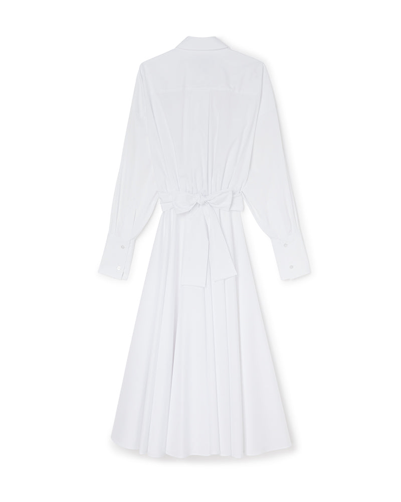 White / SHIRT WRAP DRESS