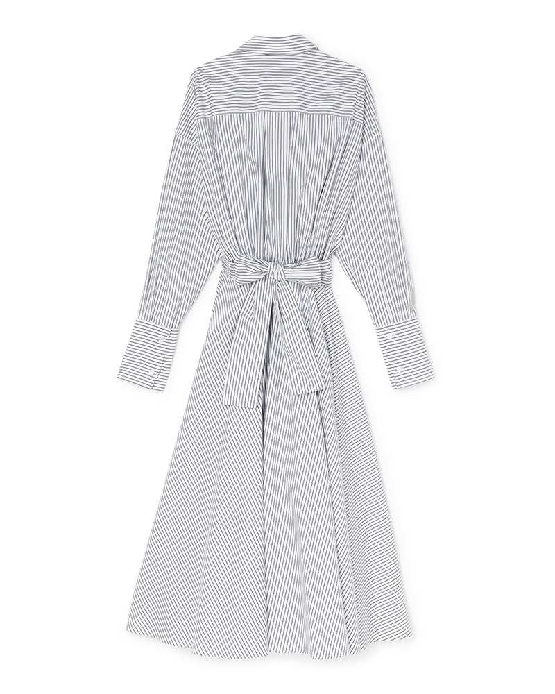 Grey / SHIRT WRAP DRESS