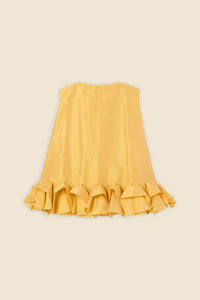 Yellow / TUCK UP MINI DRESS