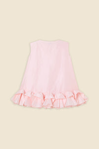 Peach / TUCK UP MINI DRESS