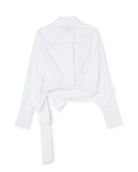 White / WRAP SHIRT