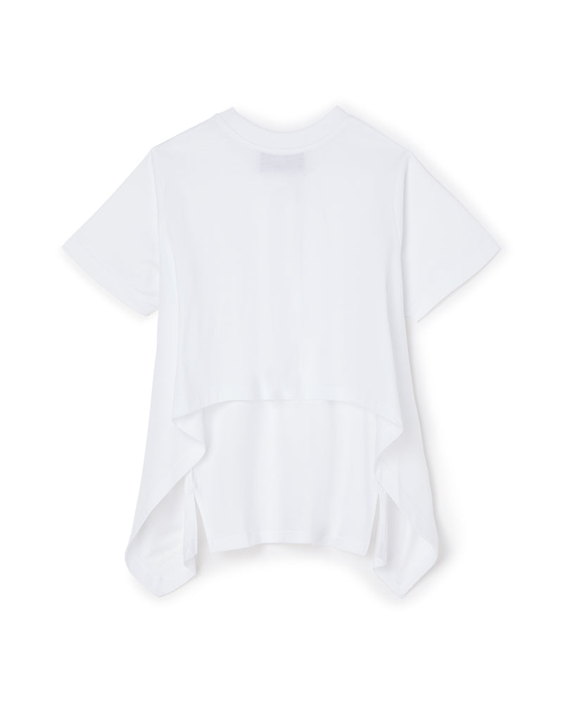 White / VOLANT BACK T-SHIRT