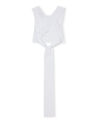 White / BOW WRAP CROP