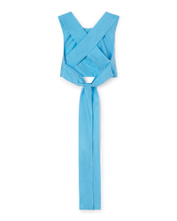 Blue / BOW WRAP CROP