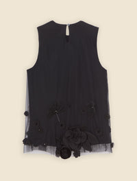 Black / FLORAL EMBROIDERY TOP