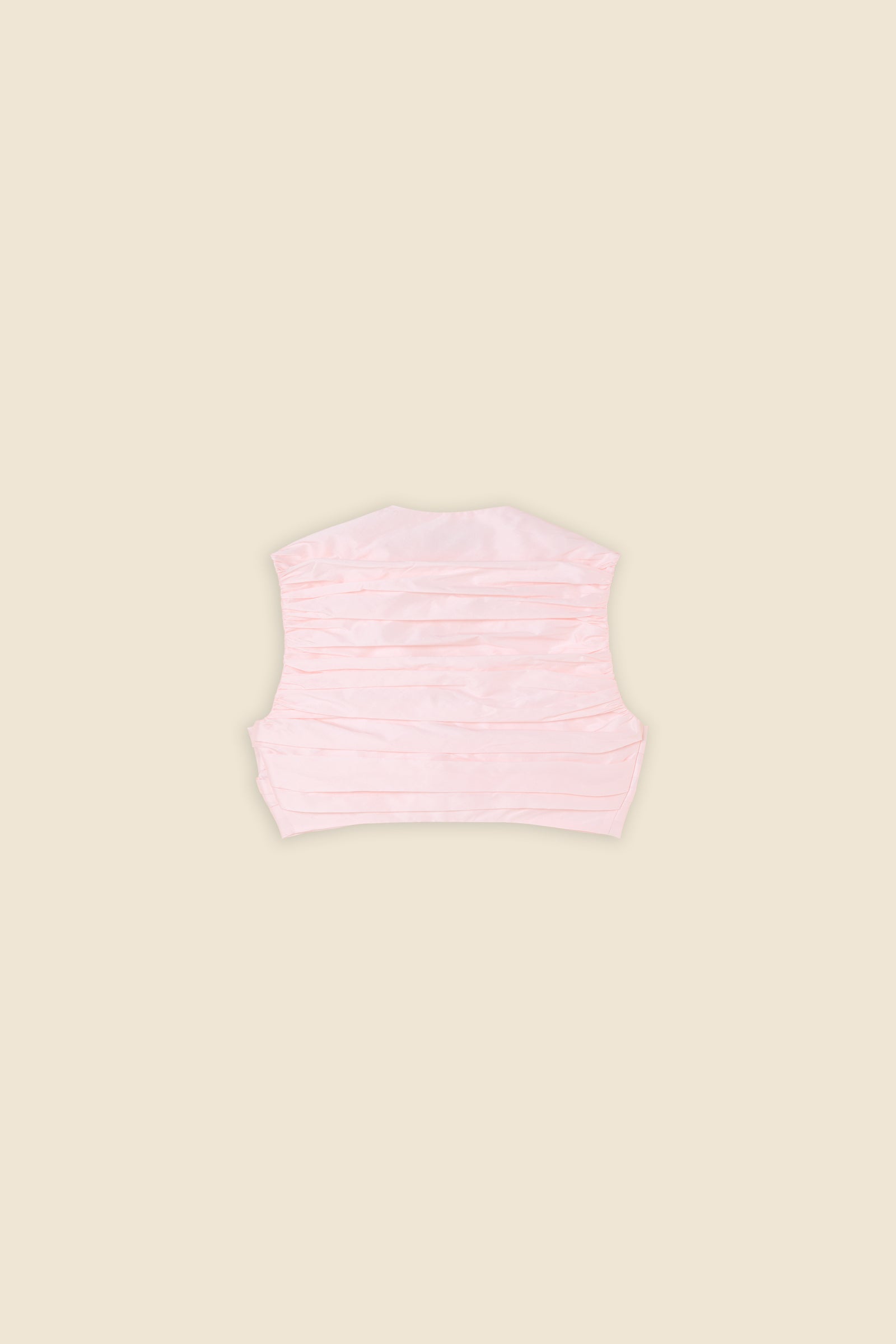 Peach / PLEATED CROPPED TOP