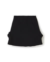 Black / ROSE APPLIQUE MINI SKIRT