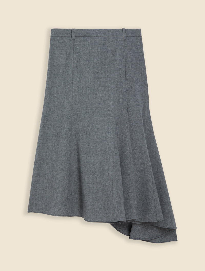 Grey / GODET SKIRT