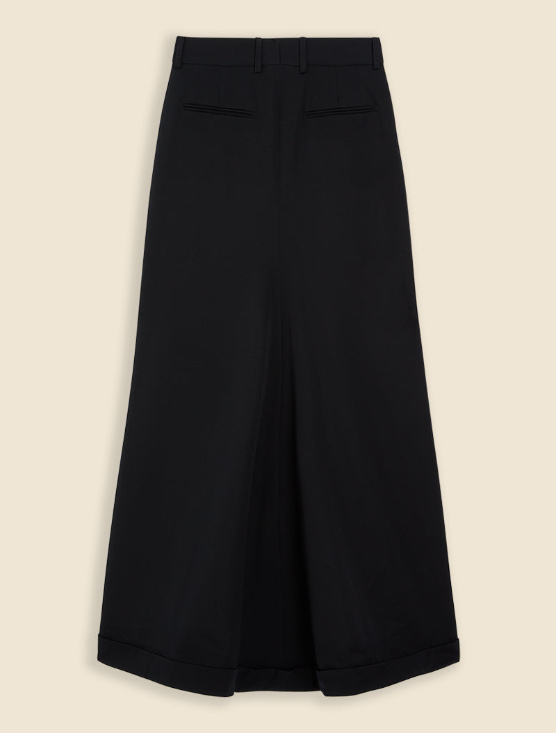 Black / MAXI TAILORED SKIRT