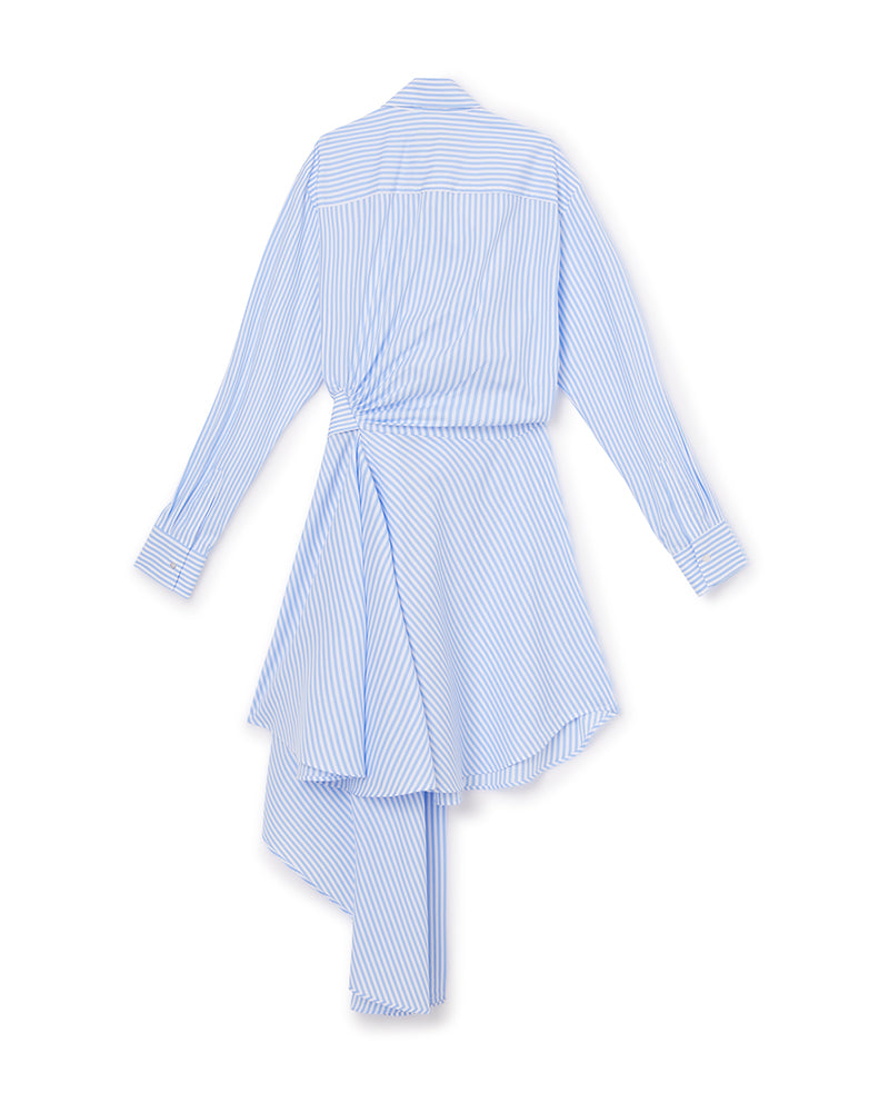 Blue / WRAP SHIRT DRESS